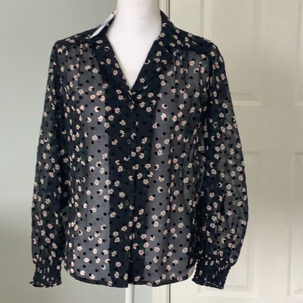Topshop sheer blouse 4